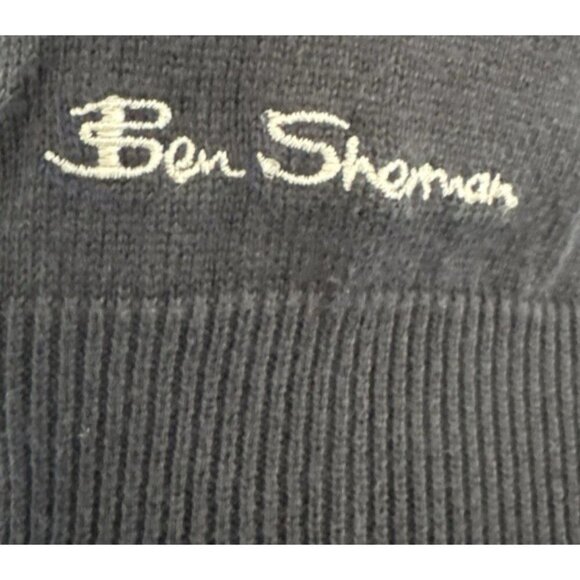 Ben Sherman Men's Argyle Sweater V neck sweater Size 3L Black/ White, golf - Picture 10 of 12